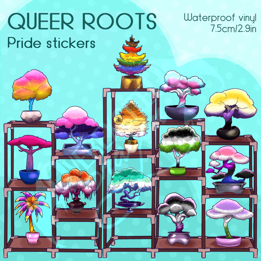 Queer Roots stickers